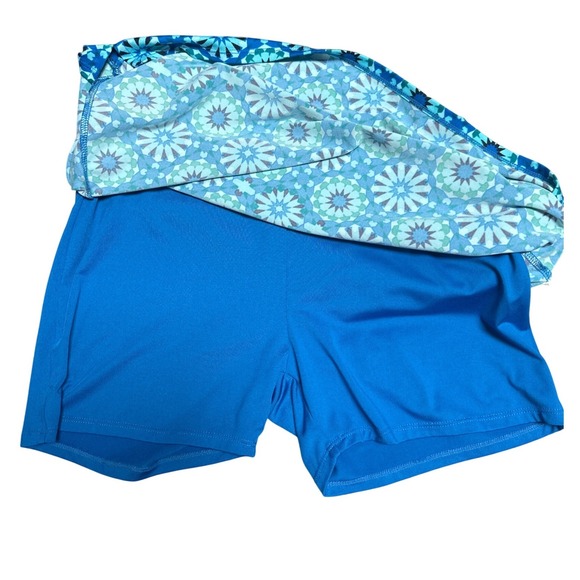 Tranquility by Colorado Clothing Blue Geometric Athletic Skort Size Small - Picture 4 of 6